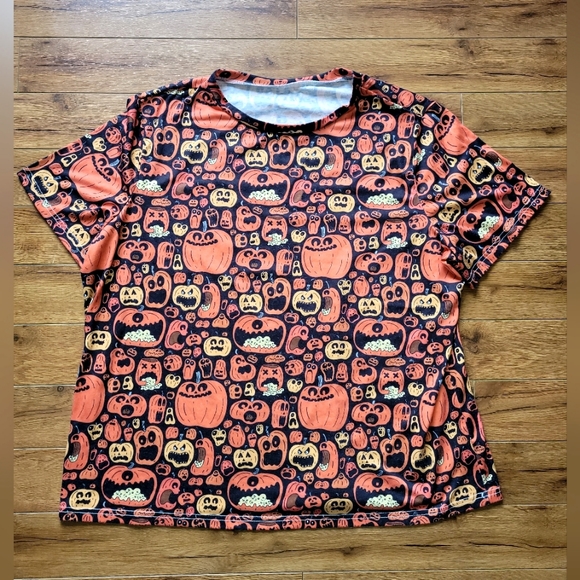 SHEIN Curve Jack-O-Lantern Tee - Picture 1 of 2